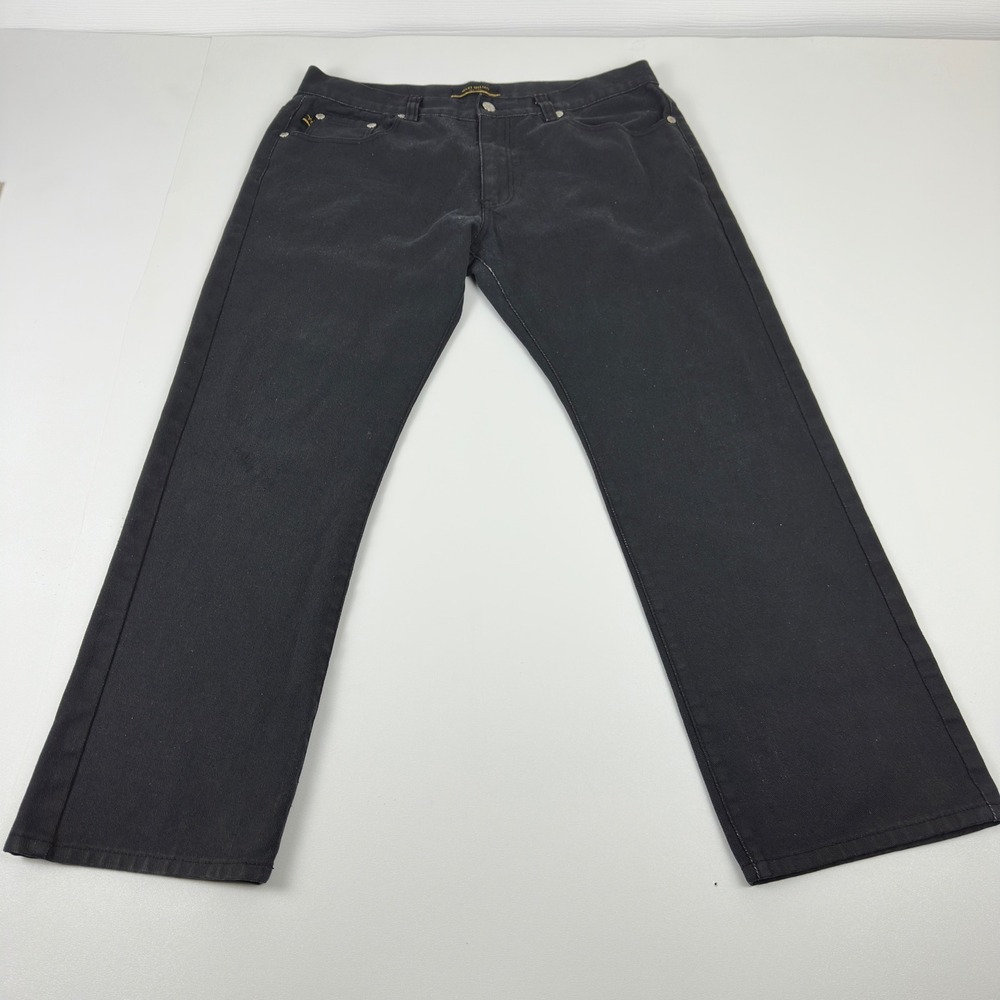 Maxi Milian New York Mens Black‎ Straight Leg Denim Jeans Size 38x32 Dark Wash